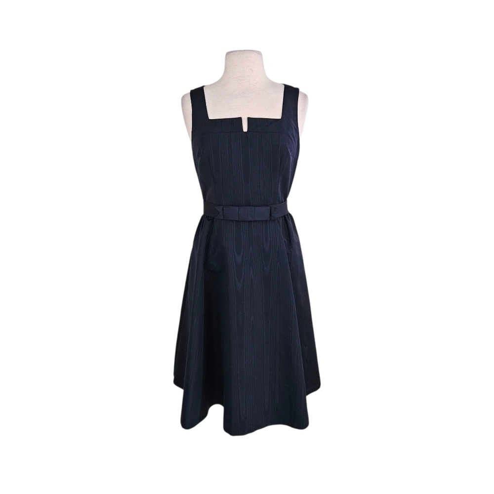 Isaac Mizrahi x Target Navy Blue Belted Fit & Flare Dress